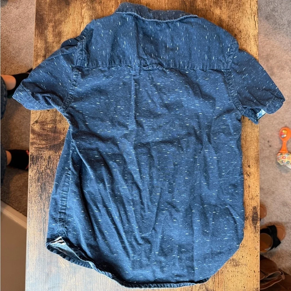 Cactus Boys Kids Navy Button Down Shirt